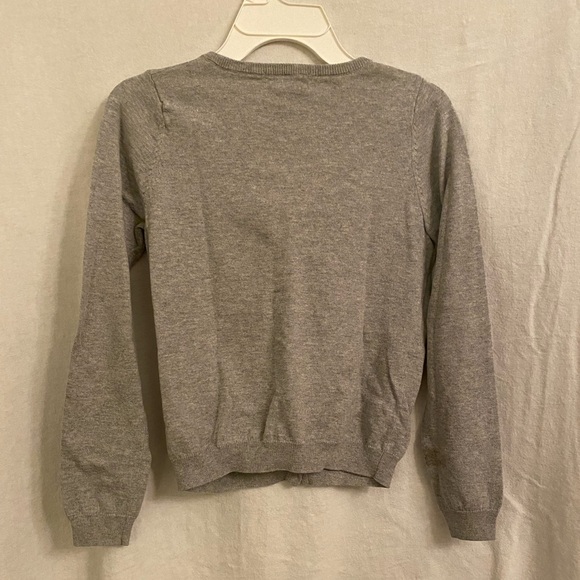 H&M girls Grey Cardigan with Sequin Butterflies - Picture 2 of 3